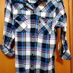Women's Fox Plaid Button-Down Shirt